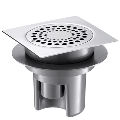 SIPHON DE SOL 150X150 PLATINE /GRILLE INOX POLI