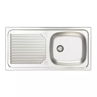 ÉVIER INOX 18/10 À ENCASTRER 86X44CM