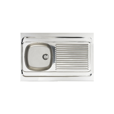 EVIER INOX 18/10 LAVELLI A POSER 90X60CM 1 CUVE 1 EG. NU