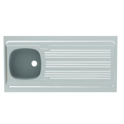 EVIER INOX 18/10 LAVELLI A POSER 120X60CM 1 CUVE 1 EG. NU