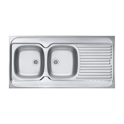 ÉVIER 2C MODERNA INOX 18/10 LAVELLI A POSER