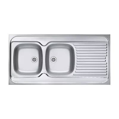 ÉVIER 2C MODERNA INOX 18/10 LAVELLI A POSER