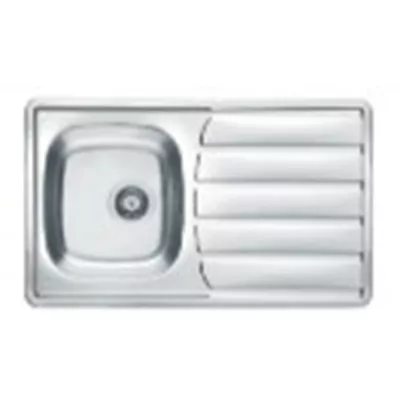 ÉVIER A ENCASTRER 1 CUVE 1 EG. 86X50CM INOX TOILE