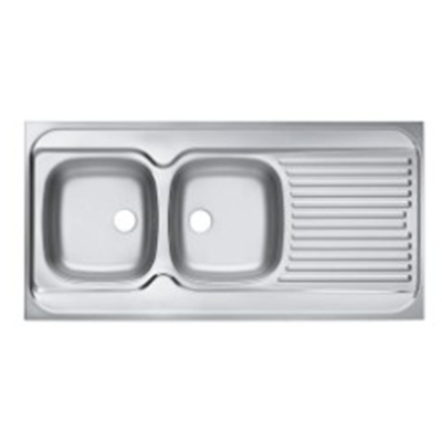EVIER A POSER LAVELLI 120X60CM 2 CUVES 1 EG. INOX TOILE