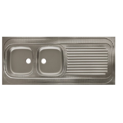 EVIER A POSER LAVELLI 140X60CM 2 CUVES 1 EG. INOX TOILE
