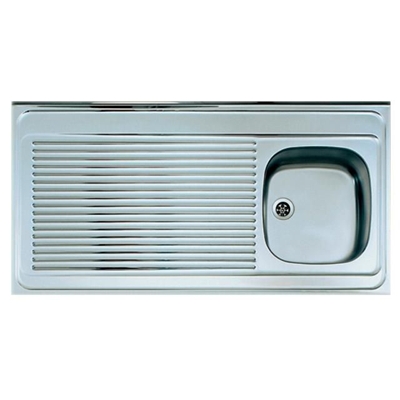 EVIER A POSER LAVELLI INOX 18/10 TOILE, 1 CUVE, 1 EGOUTTOIR,