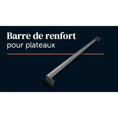 BARRE DE RENFORT ALU 60 CM AVEC FIXATIONS