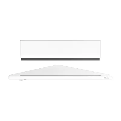 TABLETTE DE DOUCHE D'ANGLE AVENO AVEC RACLETTE BLANCHE