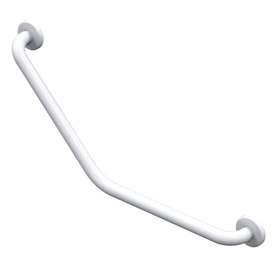 BARRE D'APPUI 135° INOX EPOXY BLANC 400X400MM Ø 32MM