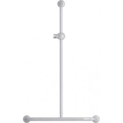 MAIN COURANTE EN T AKW 60X120CM AVEC SUPPORT DOUCHETTE CHROMÉ