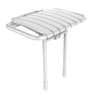 SIÈGE DE DOUCHE BLANC RABATTABLE LARGEUR 485MM