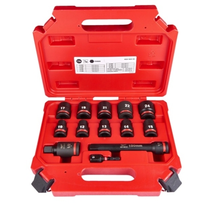 COFFRET DE DOUILLES  A CHOC   1/2 LONGUE-SET 10 PCS