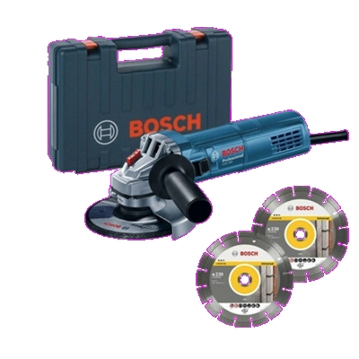 MEULEUSE BOSCH 125MM 880W GWS880 + 2 DISQUES DIAMANT