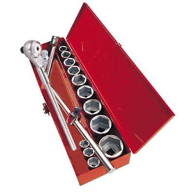 DOUILLES 6 PANS COFFRET 16 OUTILS
