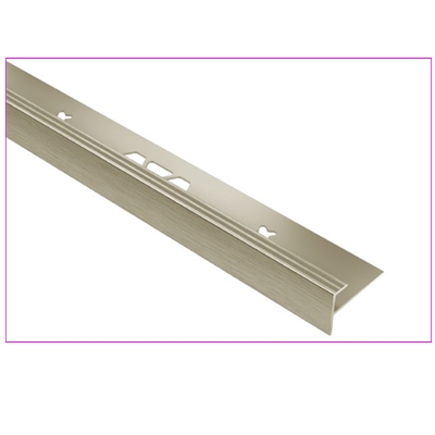PROFILE NEZ ESCALIER VINPRO-STEP H5MM L2.50M ALU TITANE ANODISE BROSSE
