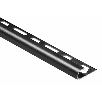 PROFILE D'ANGLE 1/4R RONDEC-AC LG 250CM H 10MM ALU NOIR GRAPHITE MAT