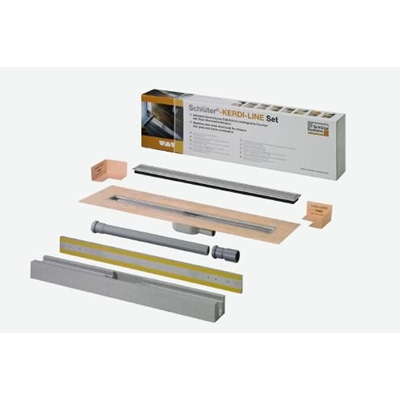 KIT CANIVEAU KERDI LINE A 80CM AVEC GRILLE INOX BROSSE V4A DESIGN A
