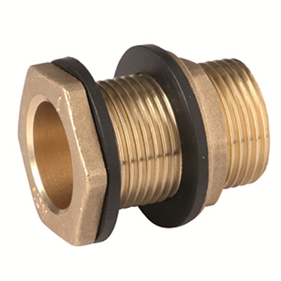 TRAVERSEE DE PAROI LAITON 26X34 MALE & JOINTS PLATS