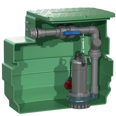 POSTE DE RELEVAGE EAUX CHARGEES CAL230 50-8 / 6M3/H CUVE 50L