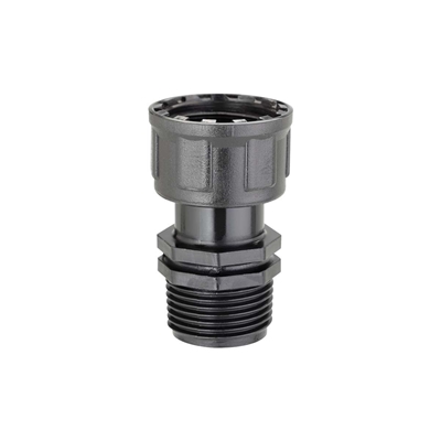 MANCHON PLASTIQUE MALE 1 / ECROU 1 POUR ELECTROVANNES