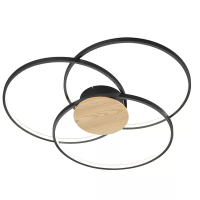 PLAFONNIER SEDONA NOIR BOIS