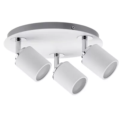 PLAFONNIER ROND TUBE IP44 3 SPOTS