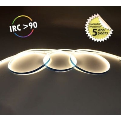 BANDEAU COB 3000K 5M 320LED/M ET 9W/M IP20 24V 5ANS