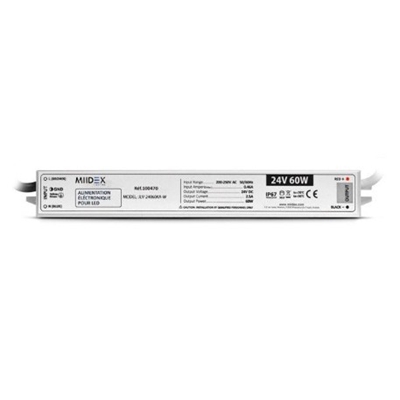 ALIM 24V DC LUMINEUX 60W IP67 5ANS