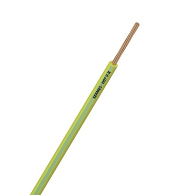 FIL RIGIDE DOMESTIQUE HO7 V-R 25MM2 VERT/JAUNE