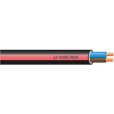 CABLE RIGIDE U-1000 R2V 2X1,5MM² C50