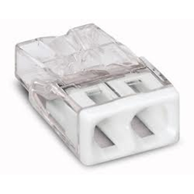 BORNE 2X0.5-2.5 TRANSPARENTE/BLANC PAR 100P 2273-202
