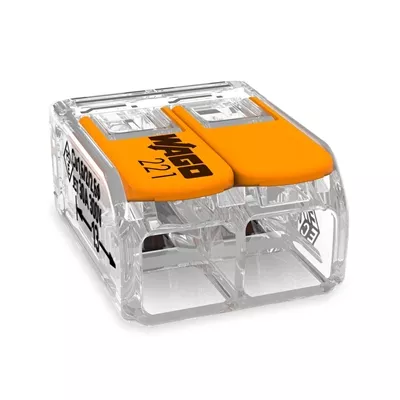 BOITE DE 50 BORNES DE CONNEXION GRIS 2X6MM2 RIGIDE/SOUPLE