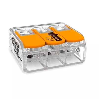 BOITE DE 30  BORNES DE CONNEXION GRIS 3X6MM2 RIGIDE/ SOUPLE