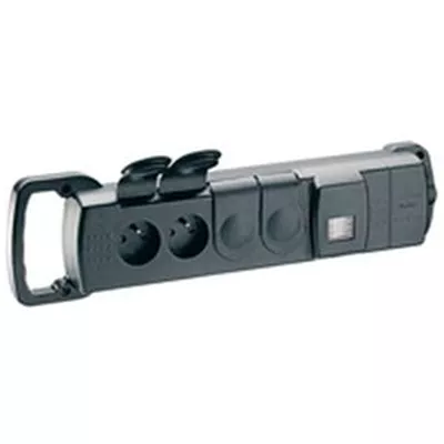 BLOC MULTIPRISE CAOUTCHOUC - POIGNÉE TRANSPORT - NOIR