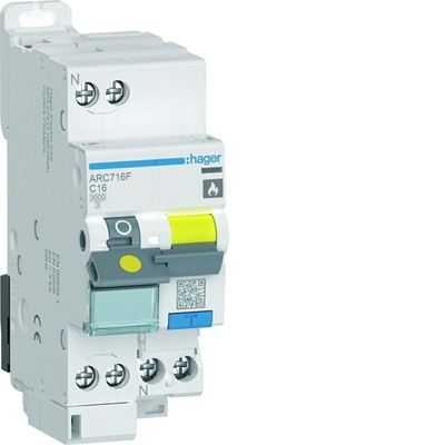 DISJONCTEUR DETECTEUR D'ARCS 1P+N 3KA C-16A 2 MODULES