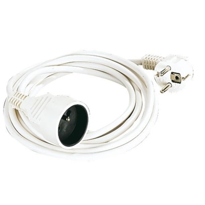RALLONGE 2P+T 16A BLANC 3500W 230V CABLE HO5VVF
