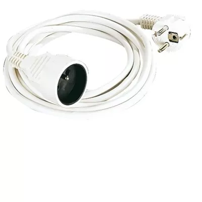 RALLONGE 2P+T 16A BLANC 3500W 230V CABLE HO5VVF