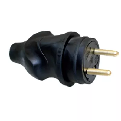 FICHE 2P+T 16A MALE CAOU.IP40 SS BAGUE