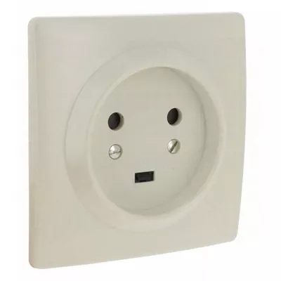 SOCLE À ENCASTRER 20 A - PLAQUE 95X95MM - IVOIRE