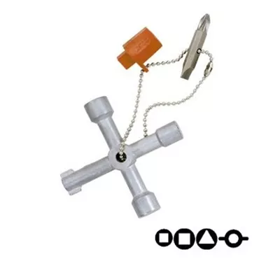 CLÉ EN CROIX  UNIVERSELLE POUR ARMOIRES  ET COFFRETS