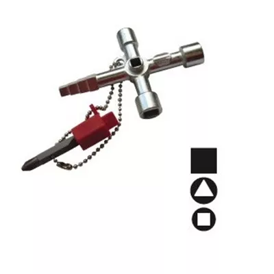 CLÉ EN CROIX  UNIVERSELLE POUR FERMETURES DE CHANTIER