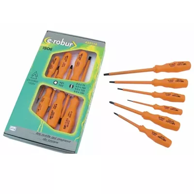 COMPOSITION 6 TOURNEVIS ISOLES 1000V